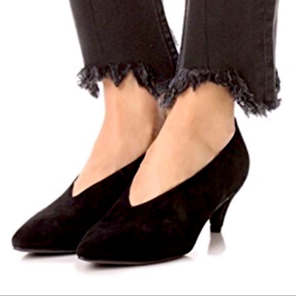 Jeffrey Campbell Carla Pump in Black Suede sz 7.5
